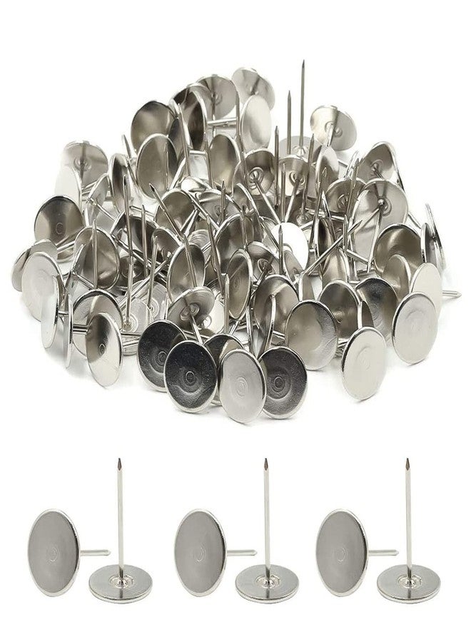 Luomorgo لومورغو، 100 قطعة، مسامير تنجيد عتيقة برأس مسطح، مقاس 19 × 30 مم، لون فضي - Image 1